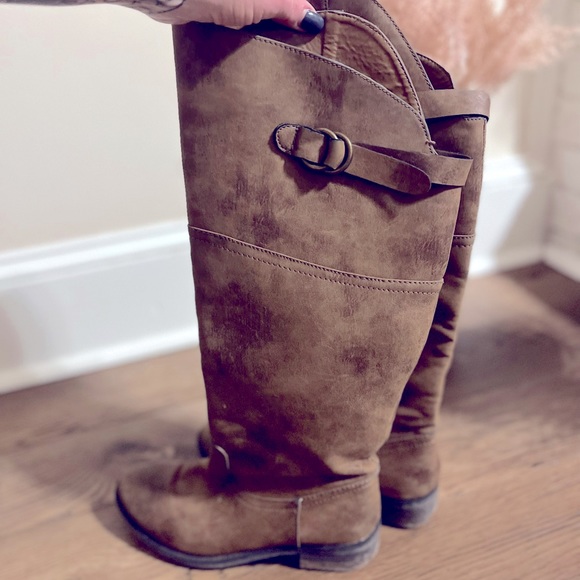 Very Volatile Shoes - 🤎 Knee High Boots From the Buckle! Leather Tall Boots 7.5 🤎
